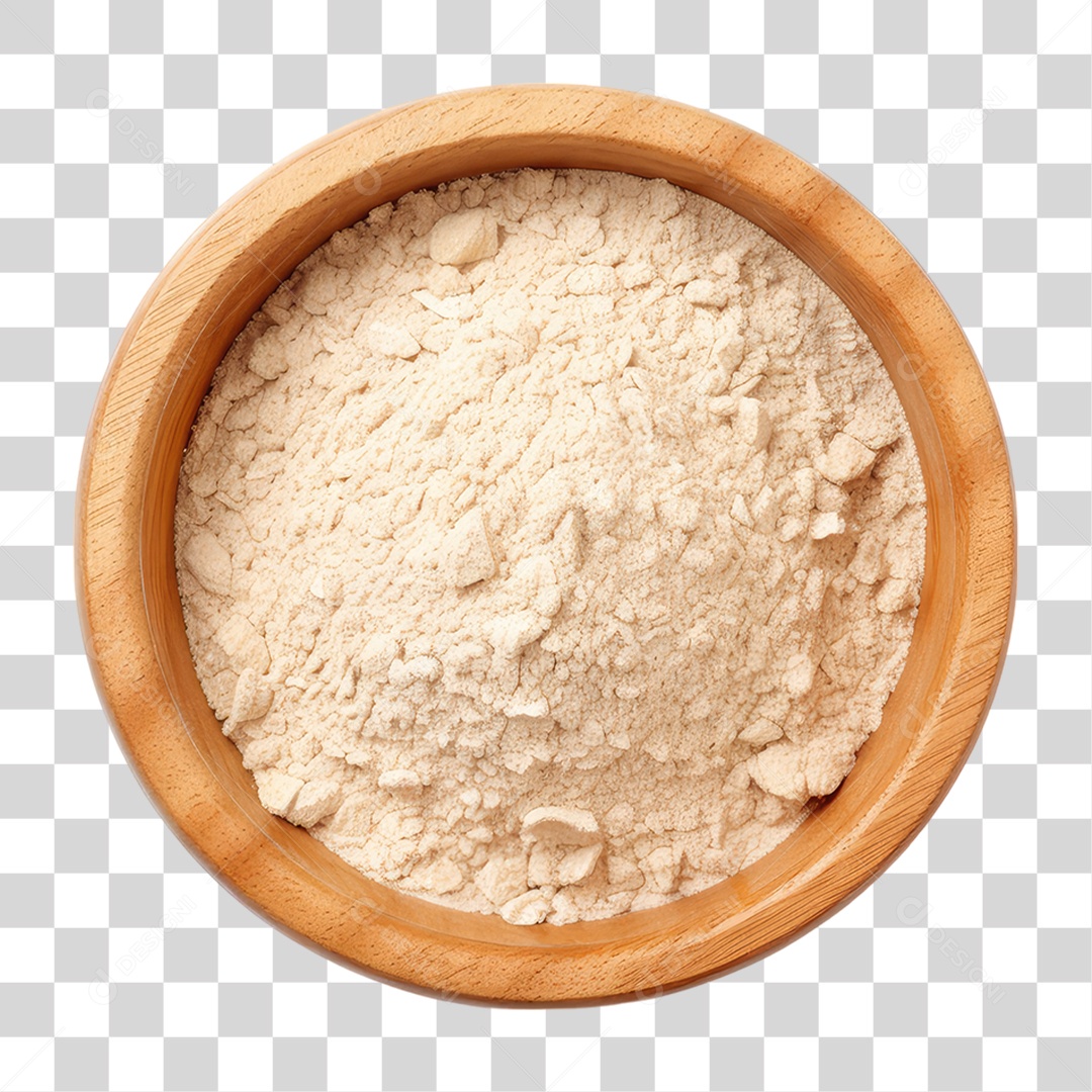 Vasilha com Farinha de Trigo PNG Transparente