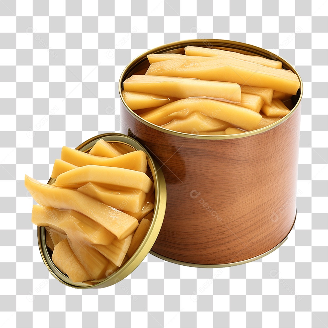 Brotos de Bambu Enlatados PNG Transparente