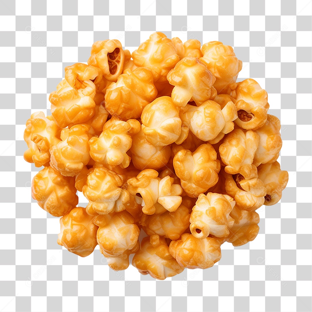 Pipoca Doce de Caramelo PNG Transparente