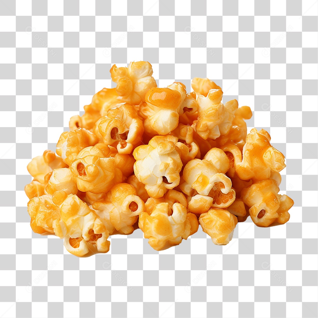 Pipoca Doce de Caramelo PNG Transparente