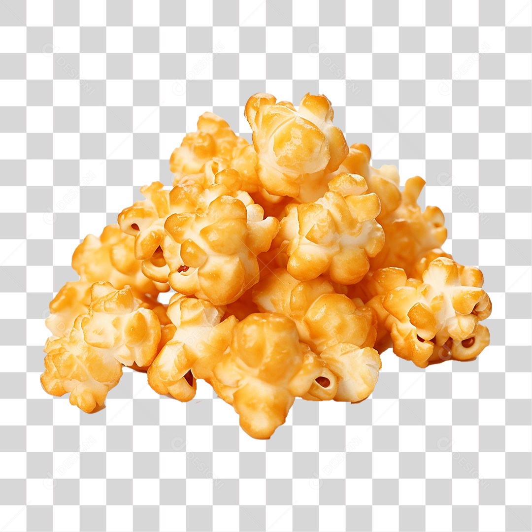 Pipoca Doce de Caramelo PNG Transparente