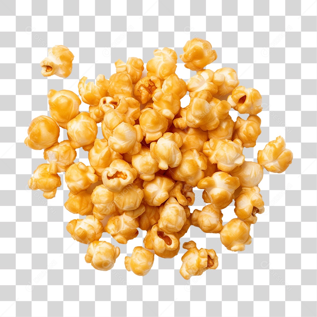 Pipoca Doce de Caramelo PNG Transparente