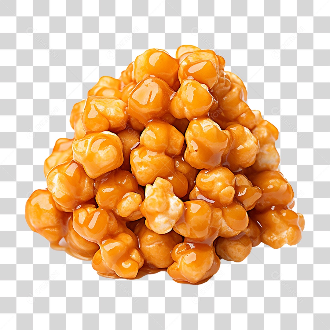 Pipoca Doce de Caramelo PNG Transparente