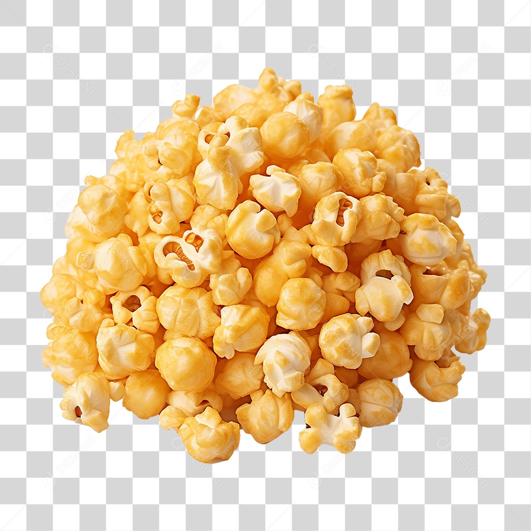 Pipoca Doce de Caramelo PNG Transparente