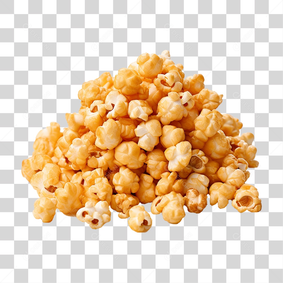 Pipoca Doce de Caramelo PNG Transparente
