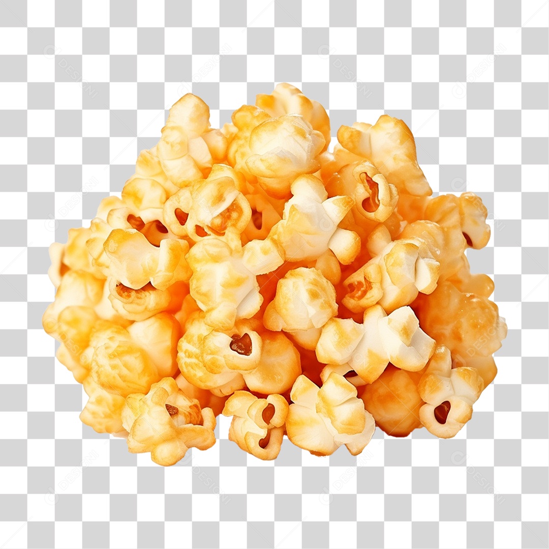 Pipoca Doce de Caramelo PNG Transparente