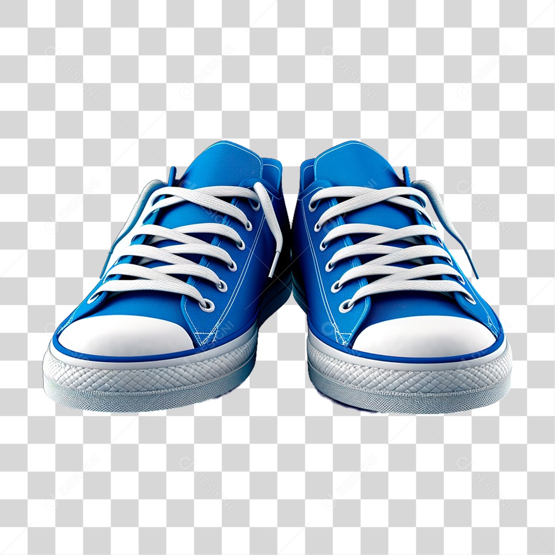 Tênis Azul PNG Transparente