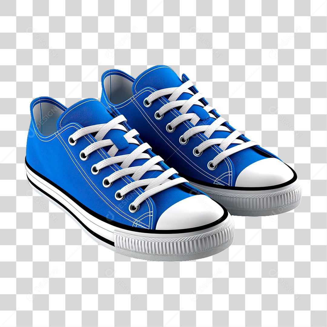 Tênis Azul PNG Transparente