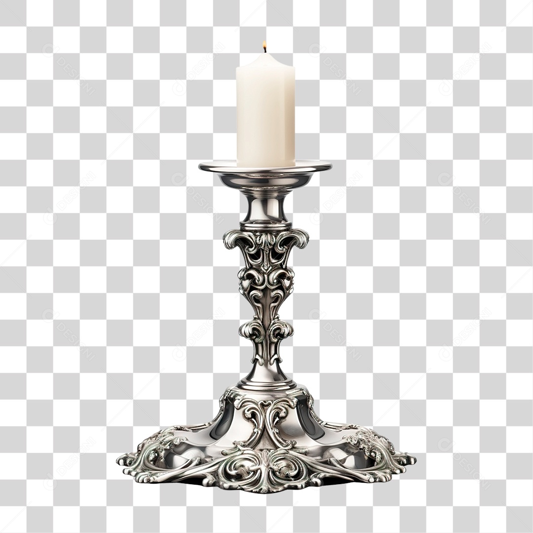 Vela na Base PNG Transparente