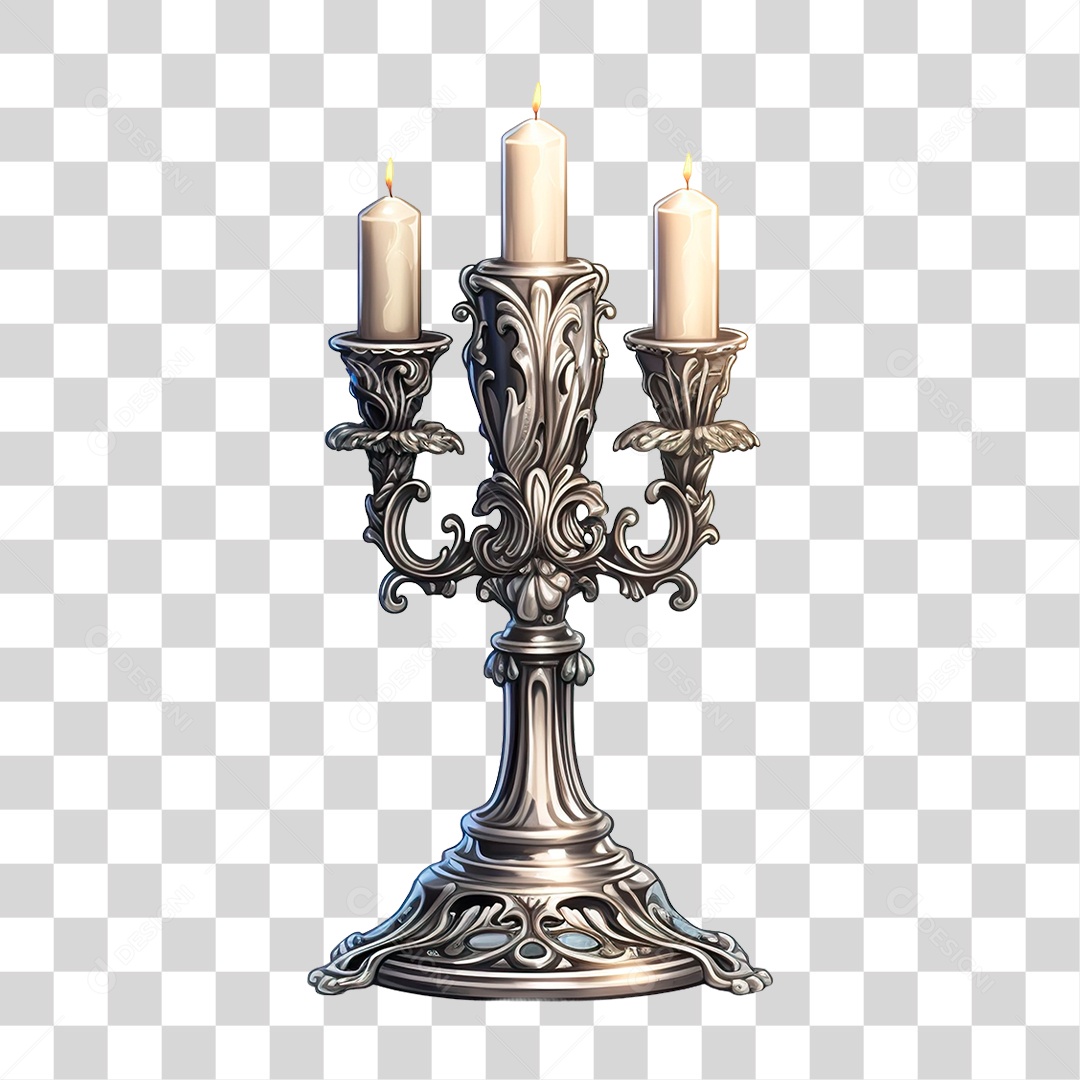 Vela na Base PNG Transparente