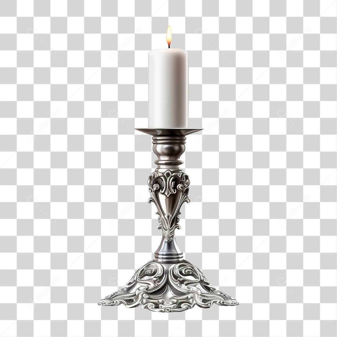 Vela na Base PNG Transparente