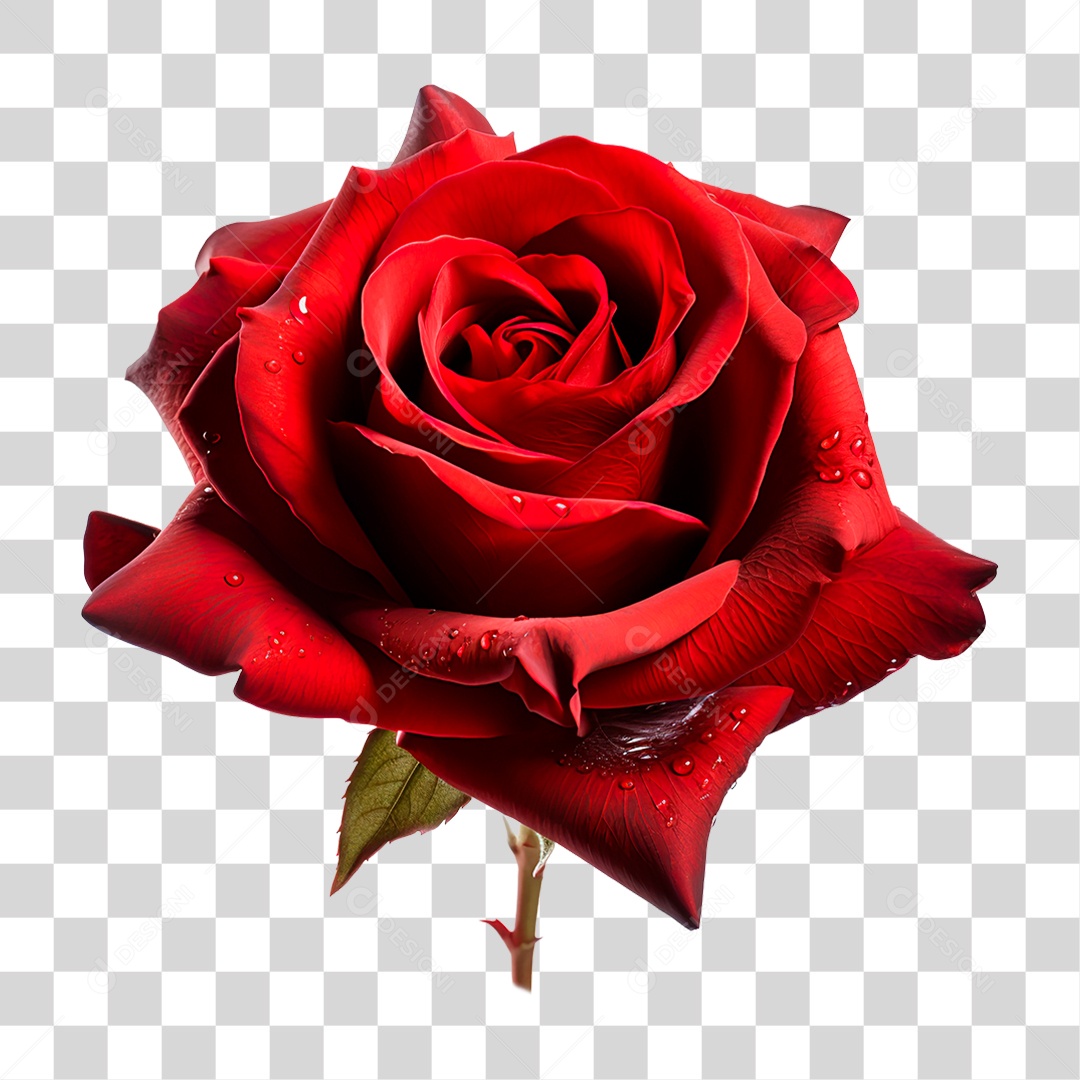 Rosa Vermelha PNG Transparente