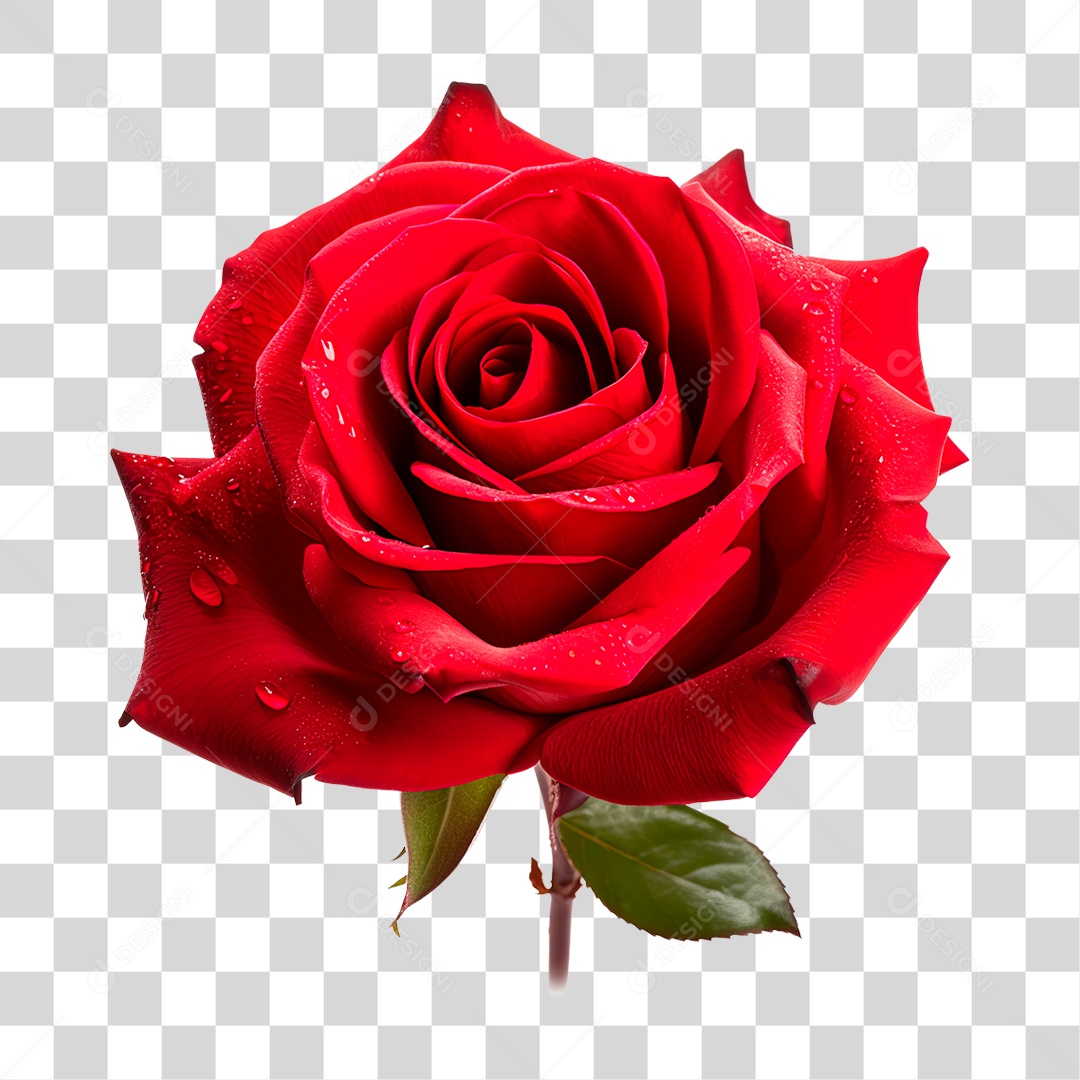 Rosa Vermelha PNG Transparente