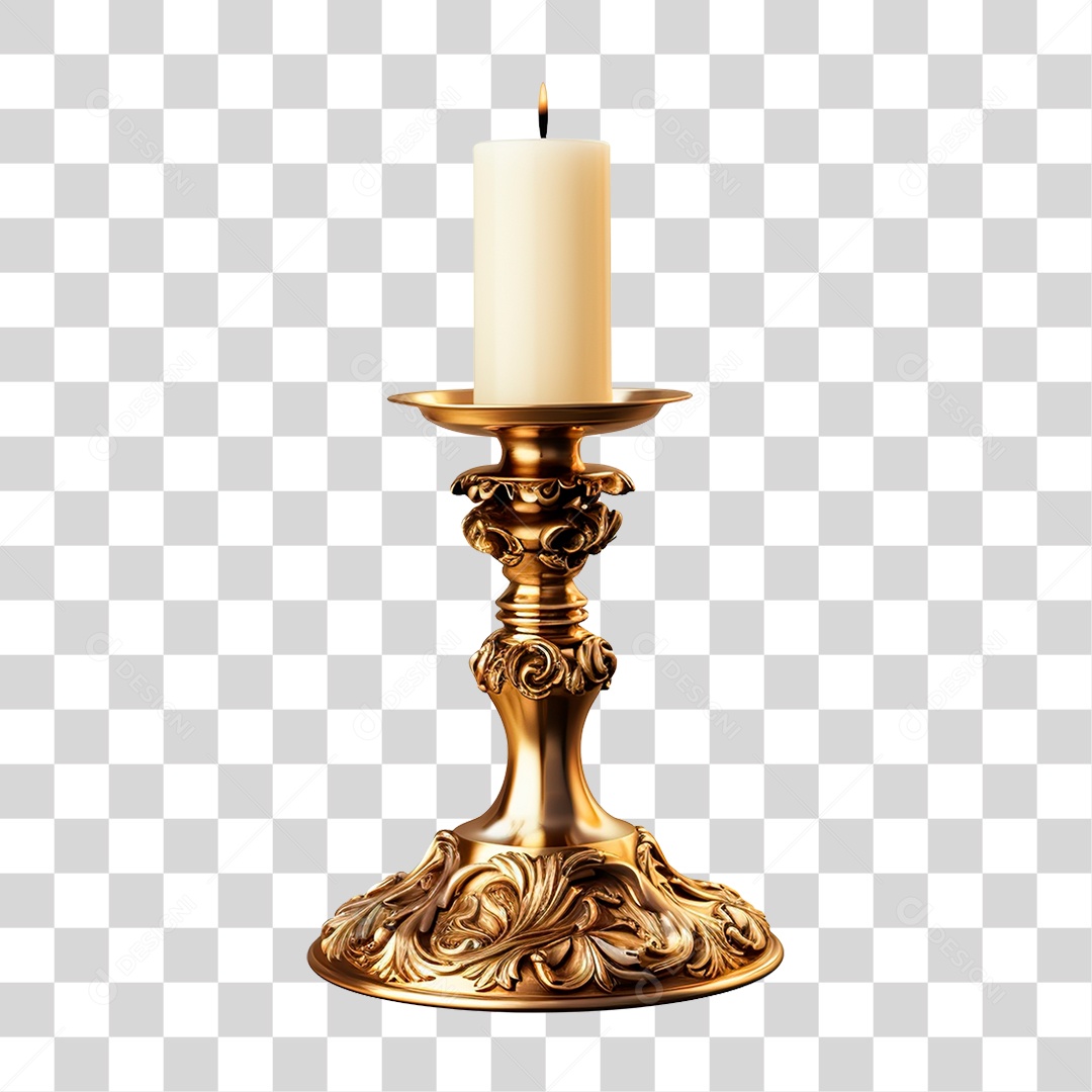 Vela na Base PNG Transparente