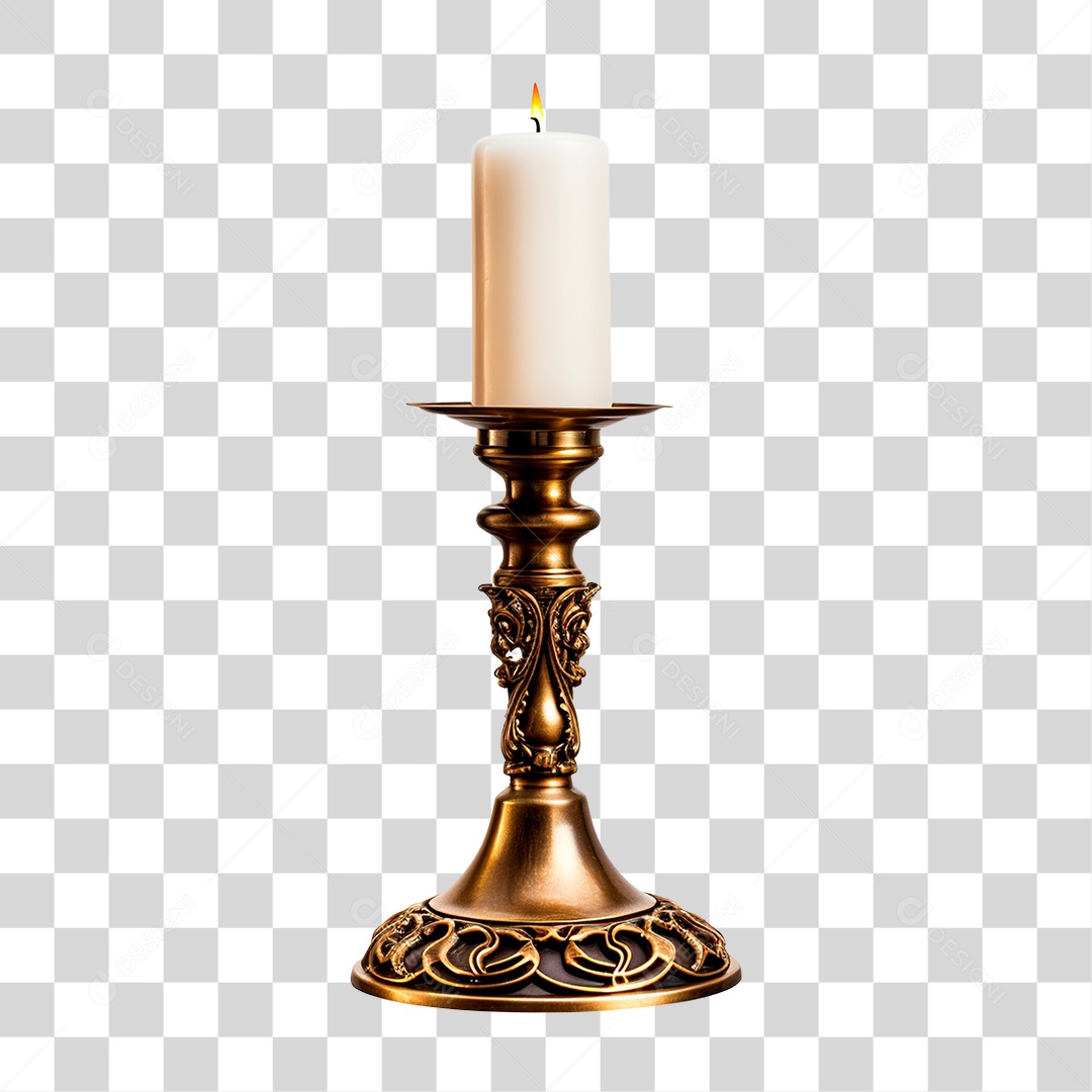 Vela na Base PNG Transparente