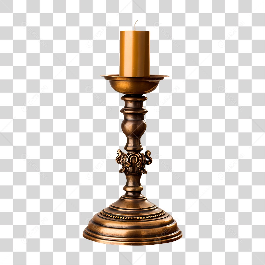 Vela na Base PNG Transparente