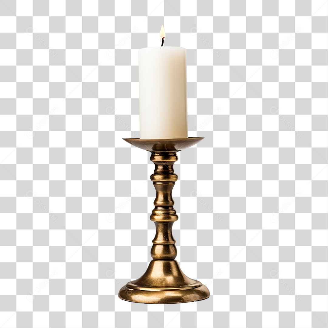 Vela na Base PNG Transparente