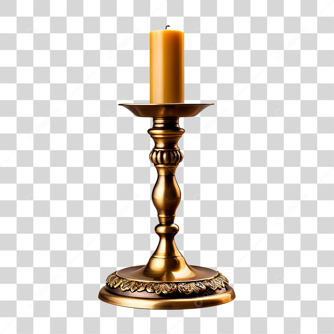Vela na Base PNG Transparente