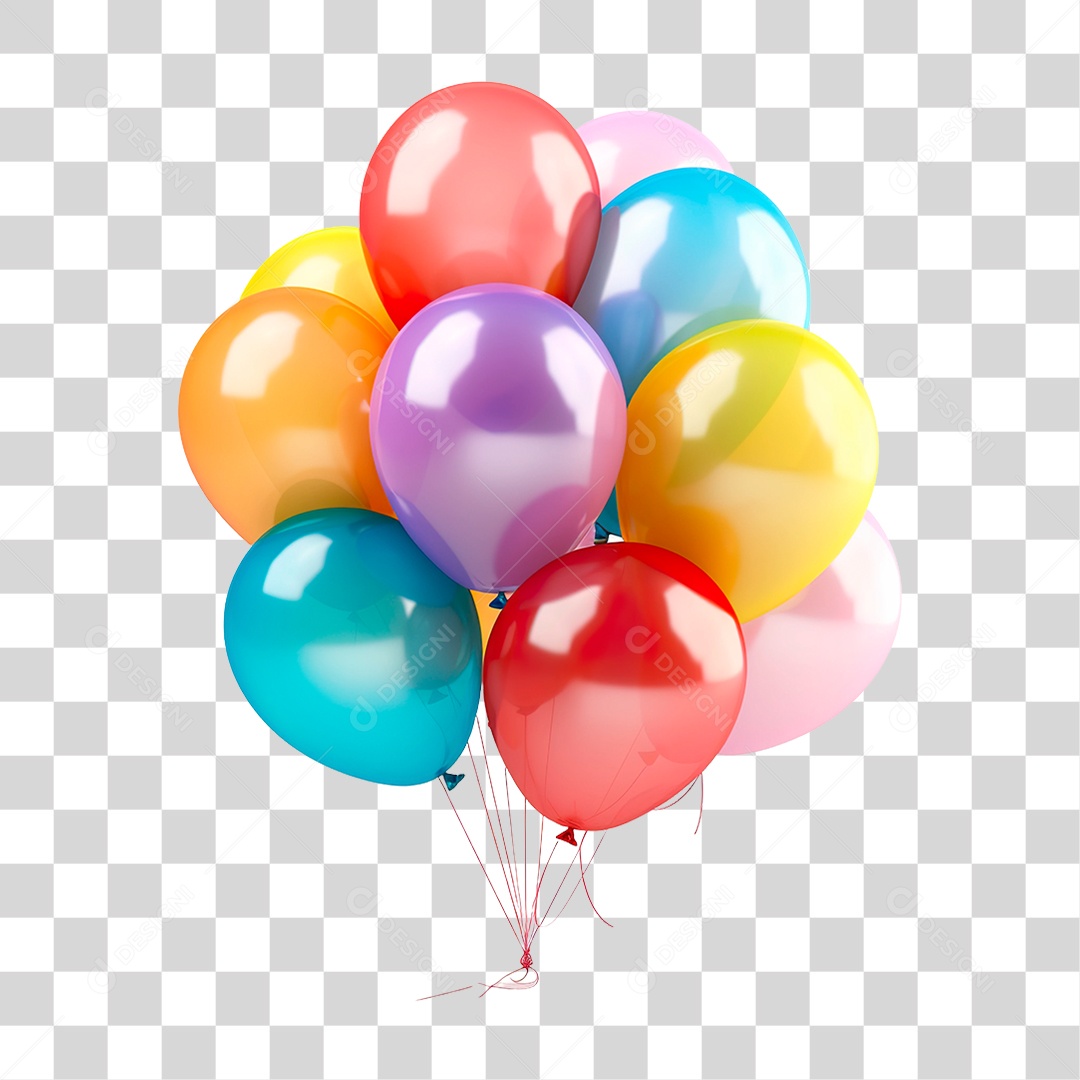 Balão Colorido PNG Transparente