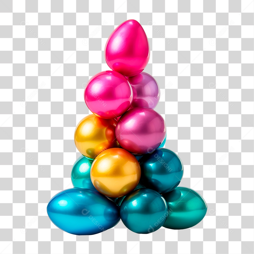 Ovo Colorido PNG Transparente