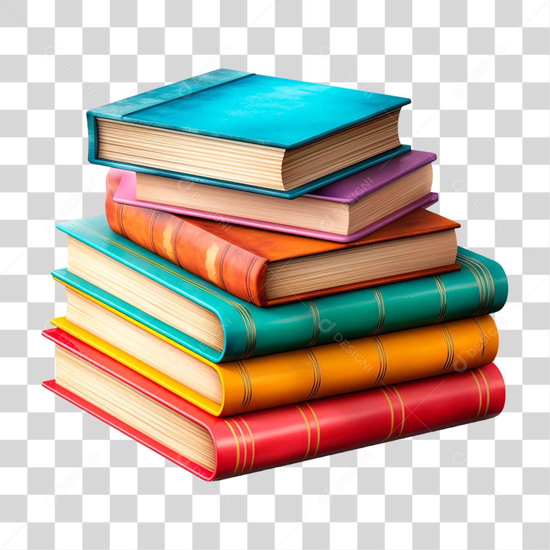 Pilha Livros PNG Transparente