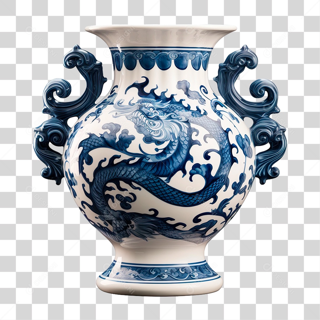 Vaso de Porcelana PNG Transparente