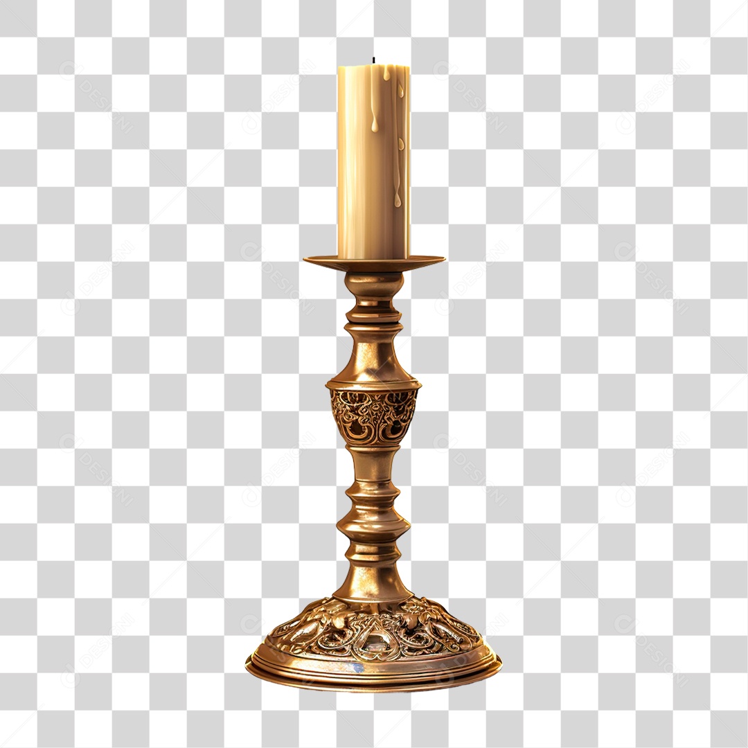 Vela na Base PNG Transparente
