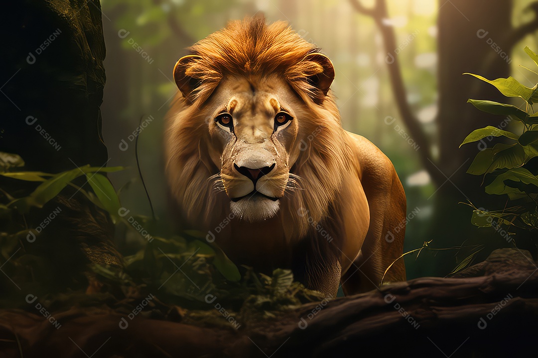 Animal selvagem na natureza leão