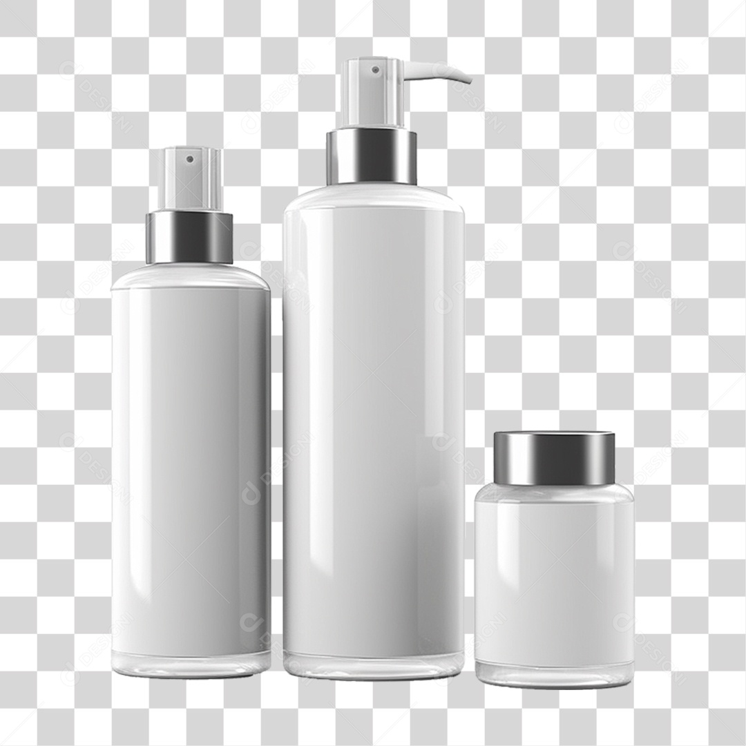 Vidros de Cosméticos PNG Transparente