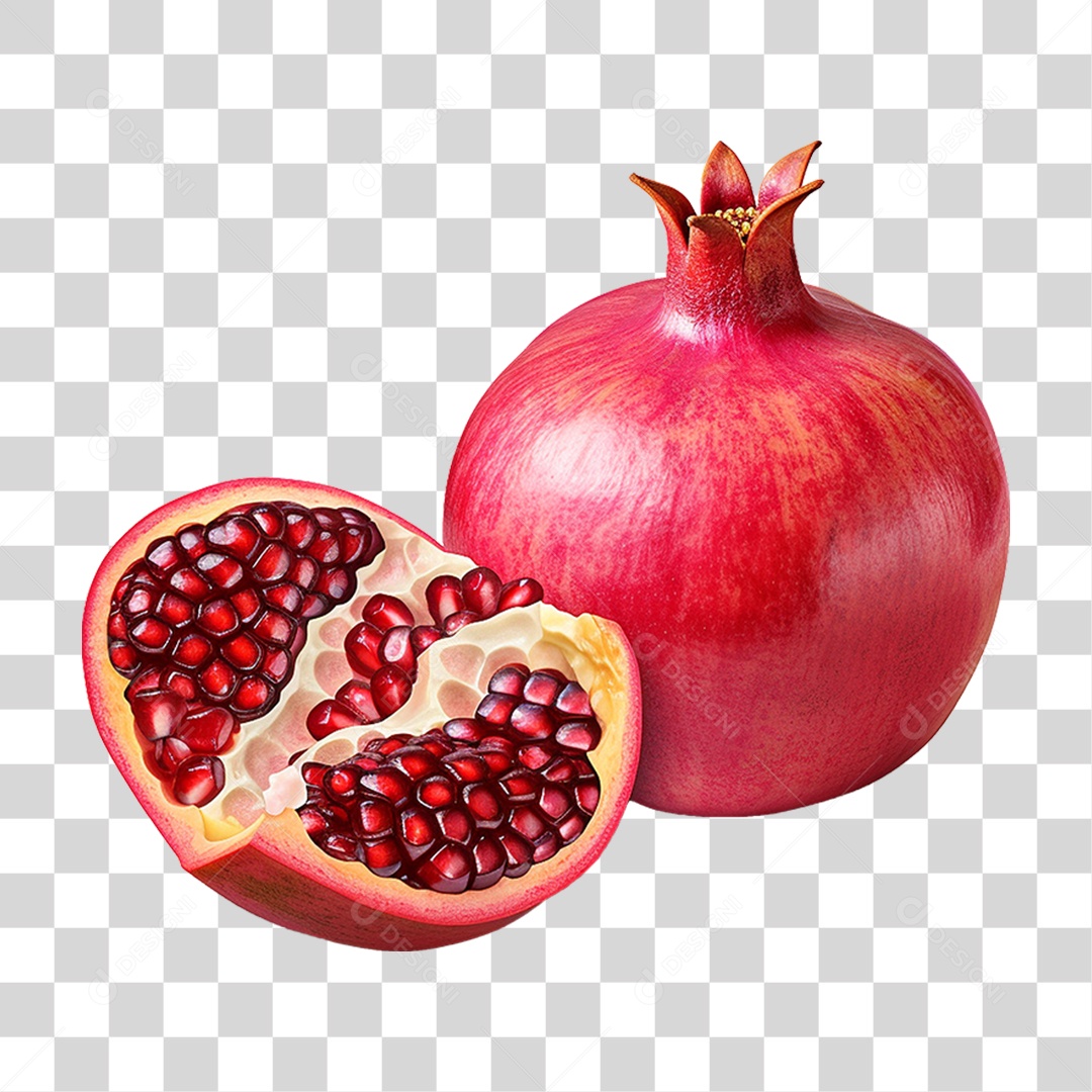 Fruta Romã PNG Transparente