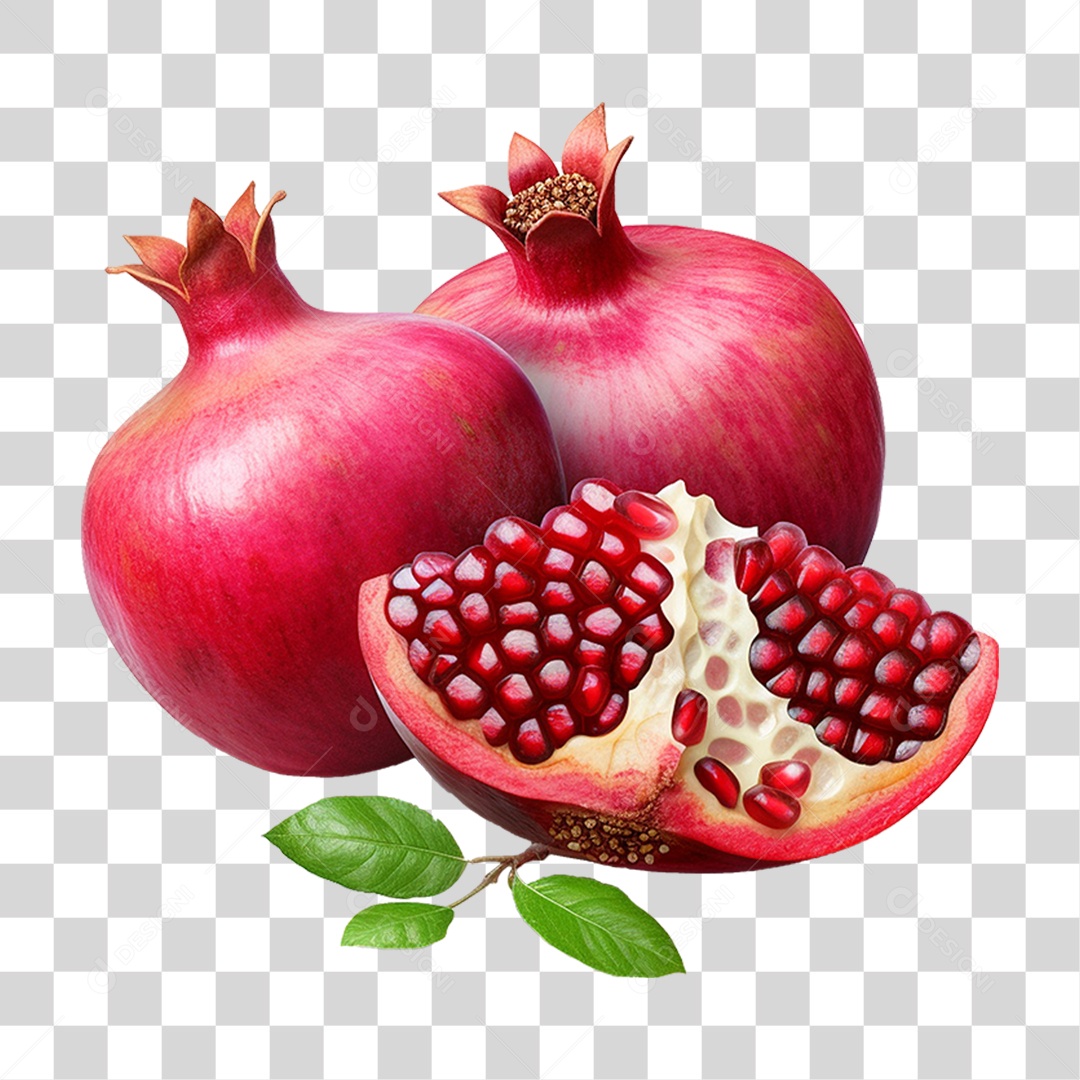 Fruta Romã PNG Transparente