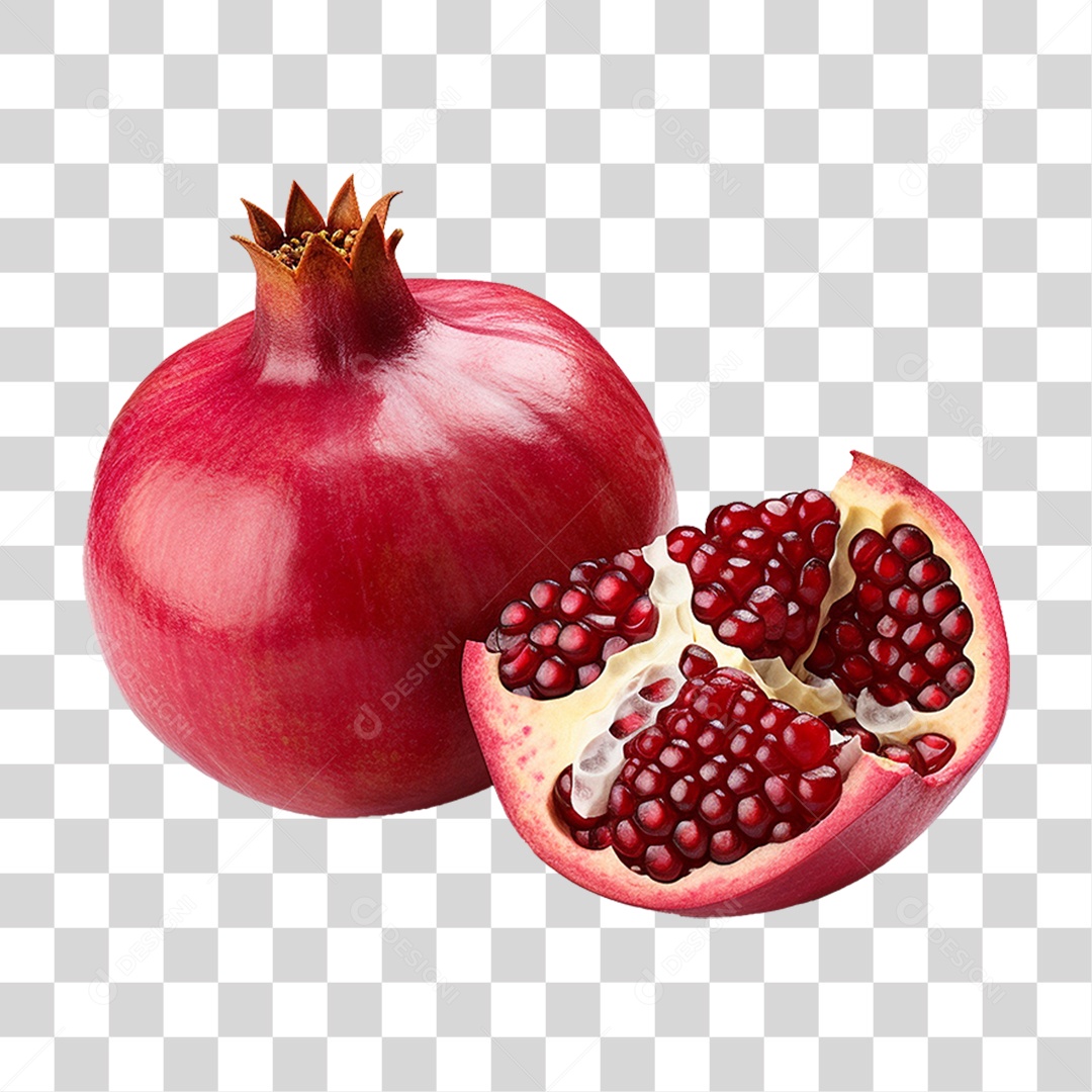 Fruta Romã PNG Transparente
