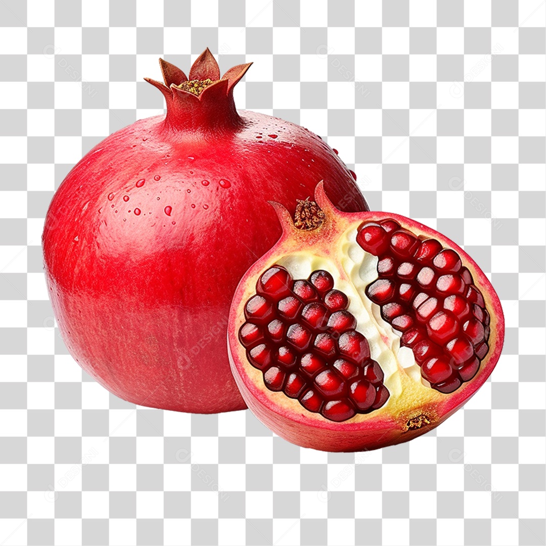 Fruta Romã PNG Transparente