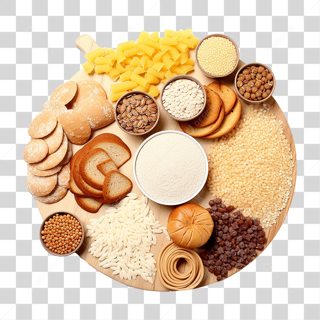 Bandeja com Comida de Café da Manhã PNG Transparente