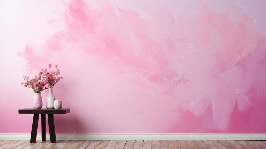 Fundo de pintura de arte aquarela rosa bebê
