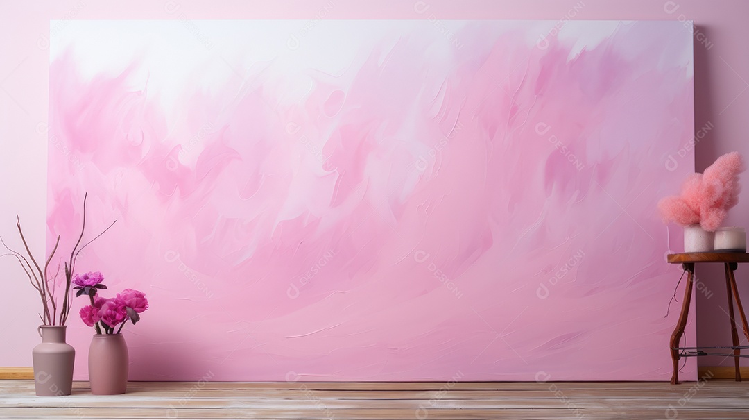 Fundo de pintura de arte aquarela rosa bebê