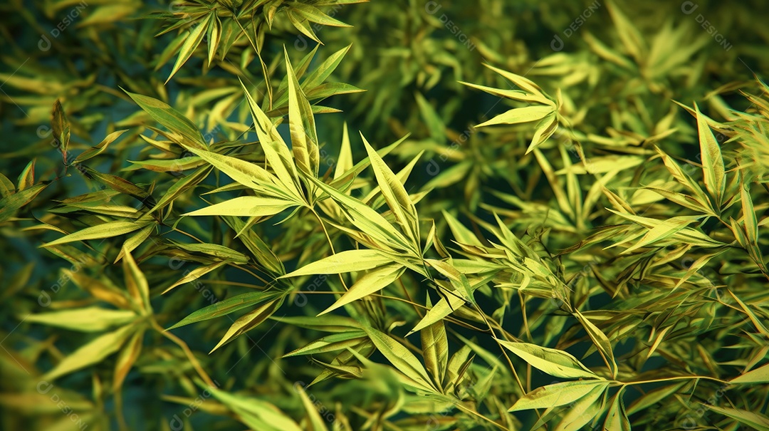 Fundo de folhas de bambu