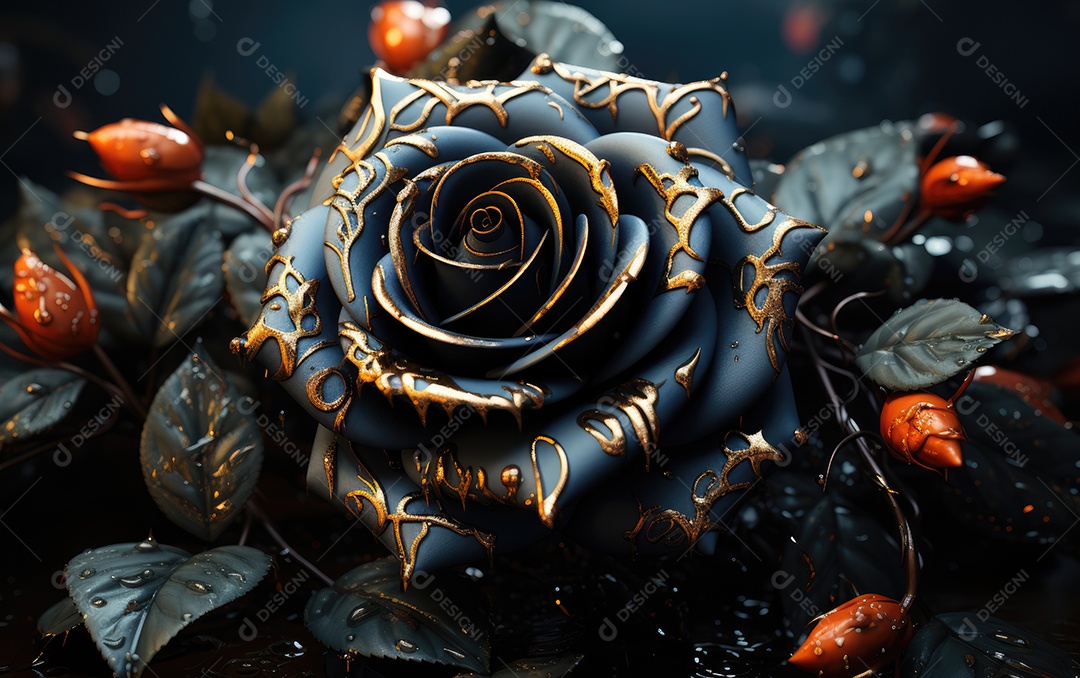 Fundo de rosas negra