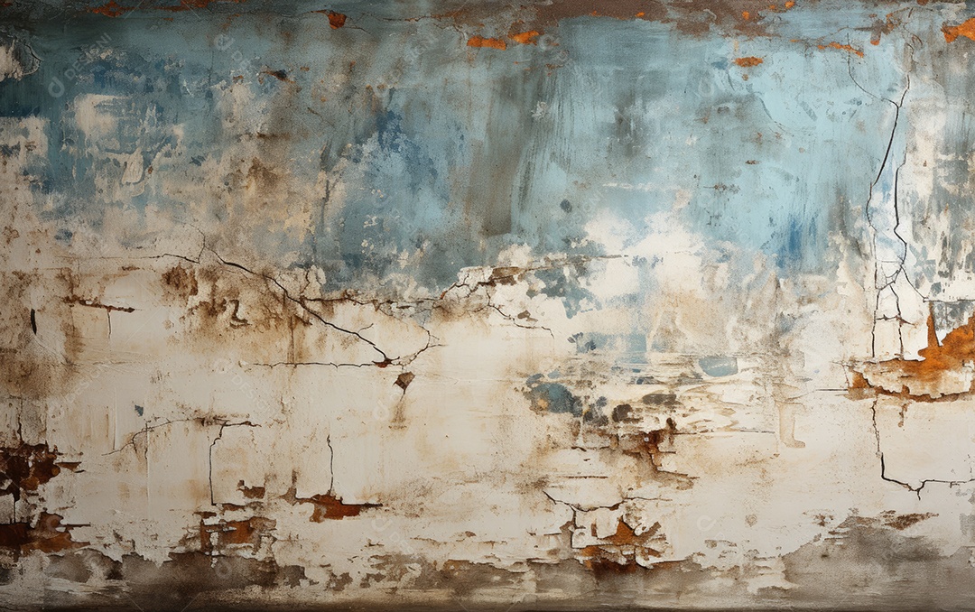 Textura de parede velha descascando tintura