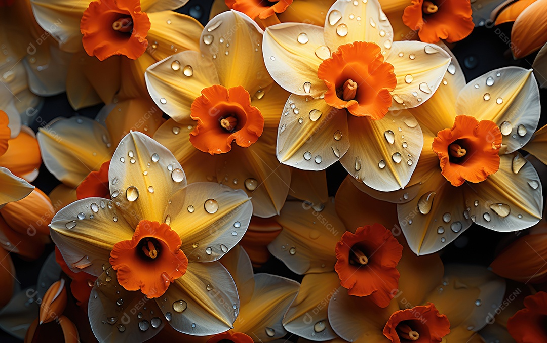 Fundo de flores narciso