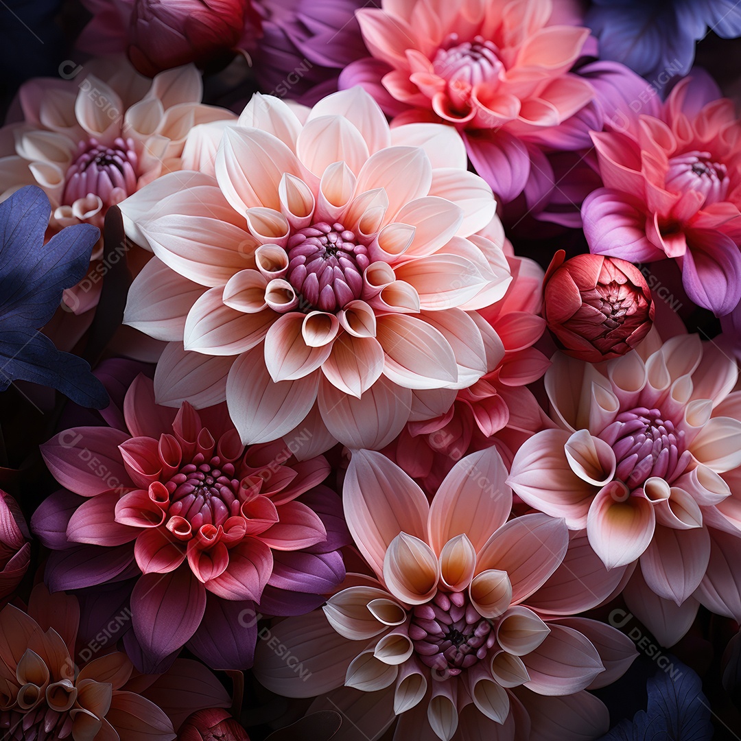 Fundo de flores Dália