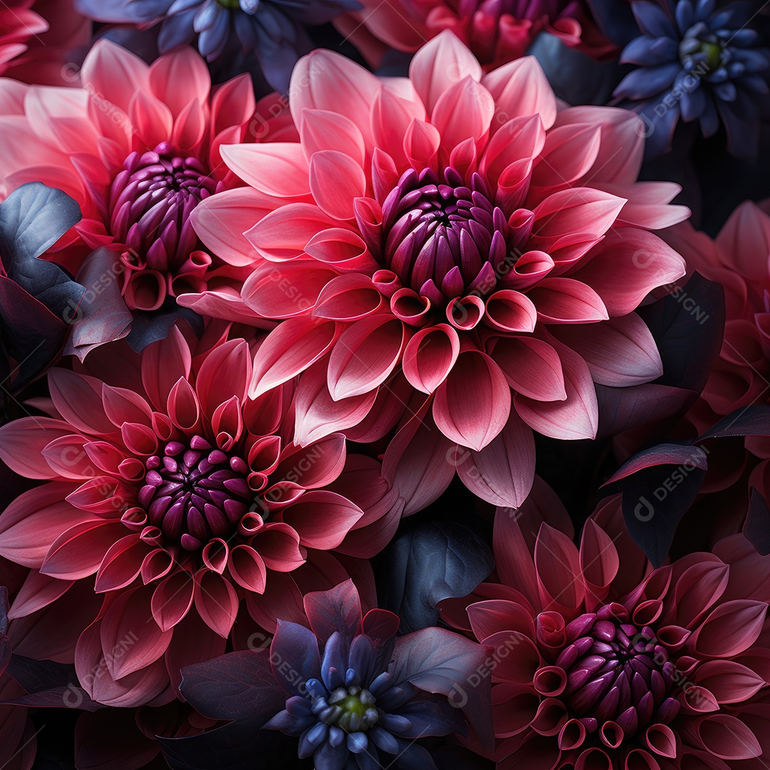 Fundo de flores Dália