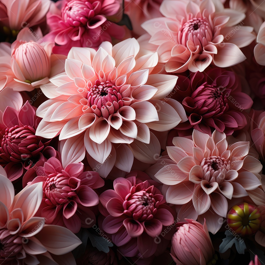 Fundo de flores Dália