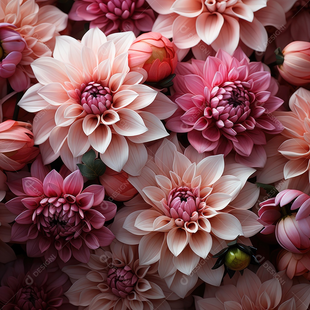 Fundo de flores Dália