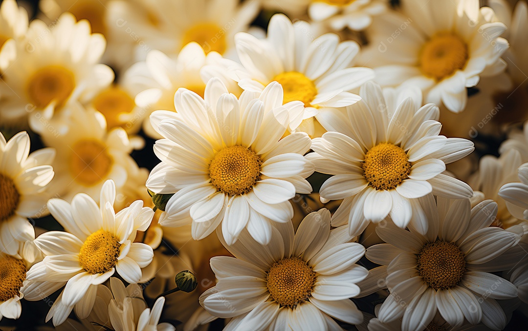 Fundo de flores margarida