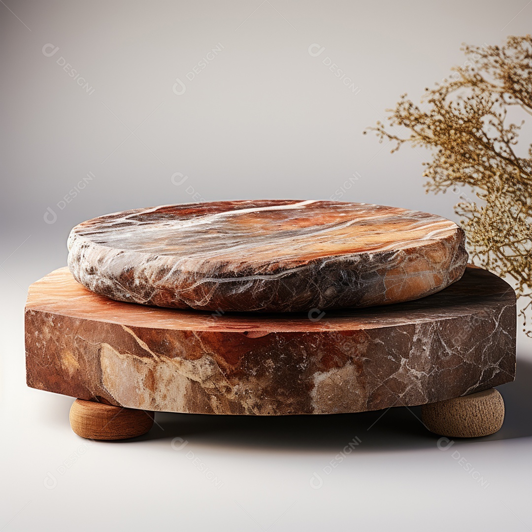 Parte superior vazia da mesa de pedra natural isolada