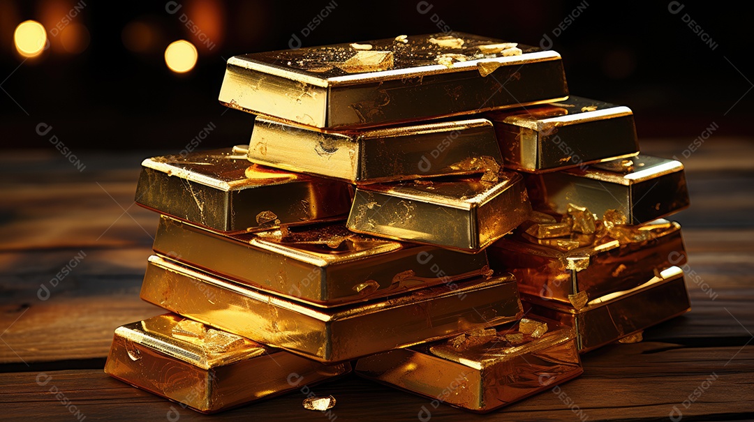 fundo de barras de ouros