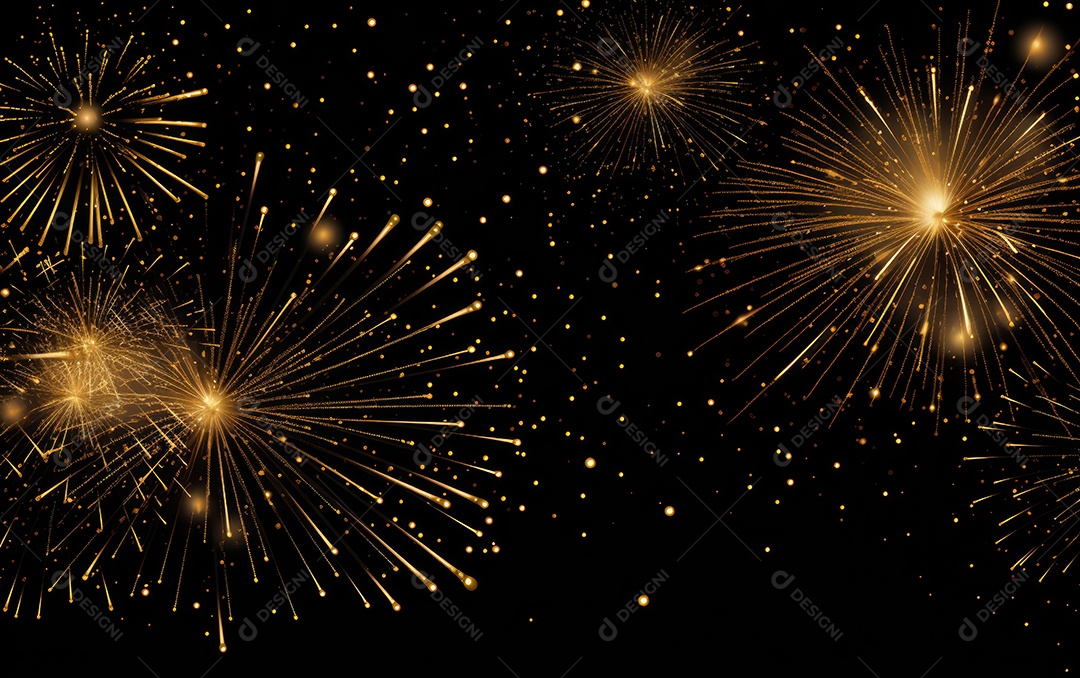 Fogos de artifício no fundo preto