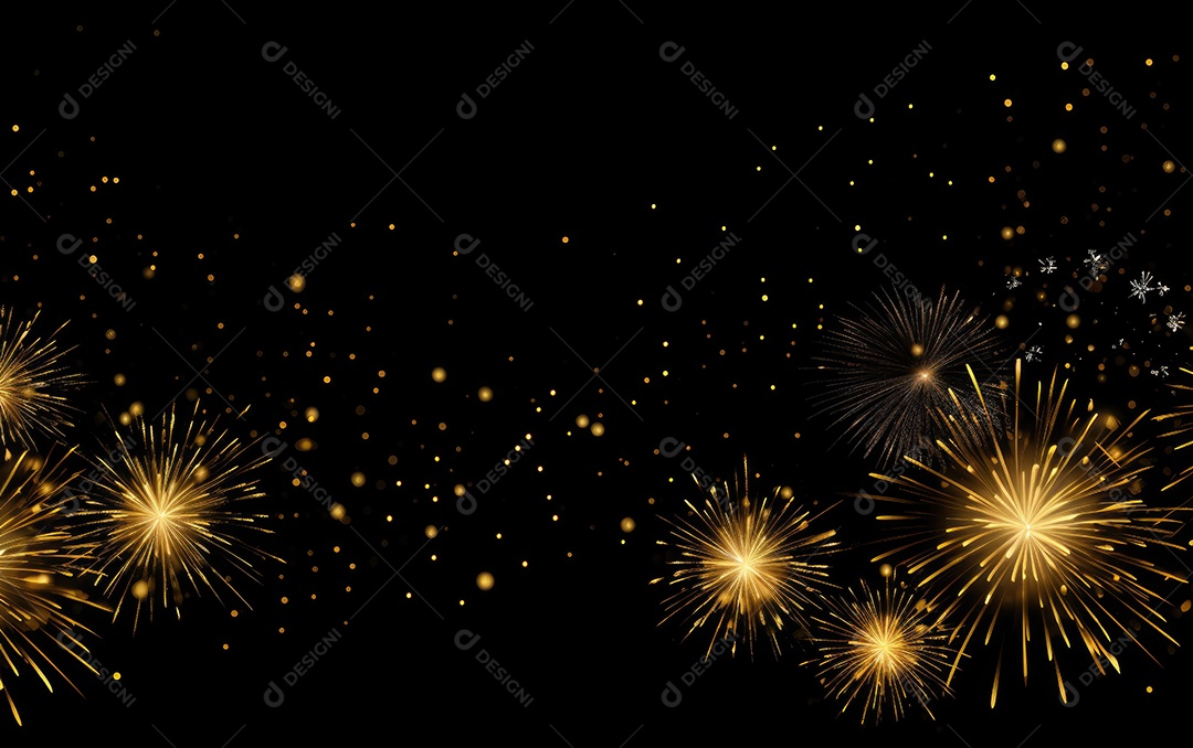 Fogos de artifício no fundo preto