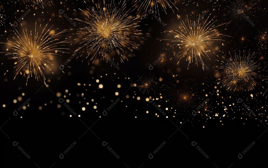 Fogos de artifício no fundo preto